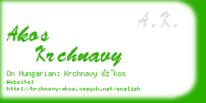 akos krchnavy business card